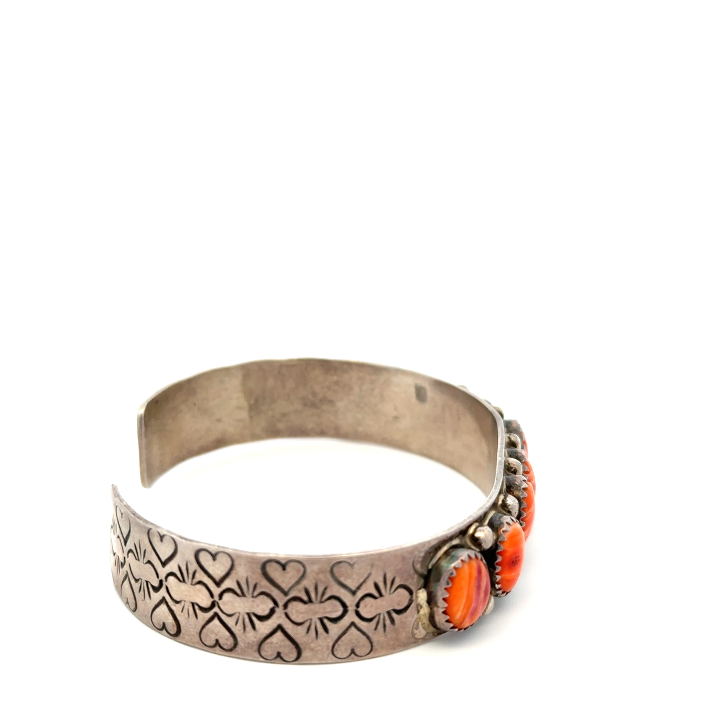 Elegant Orange Stone Cuff Bracelet