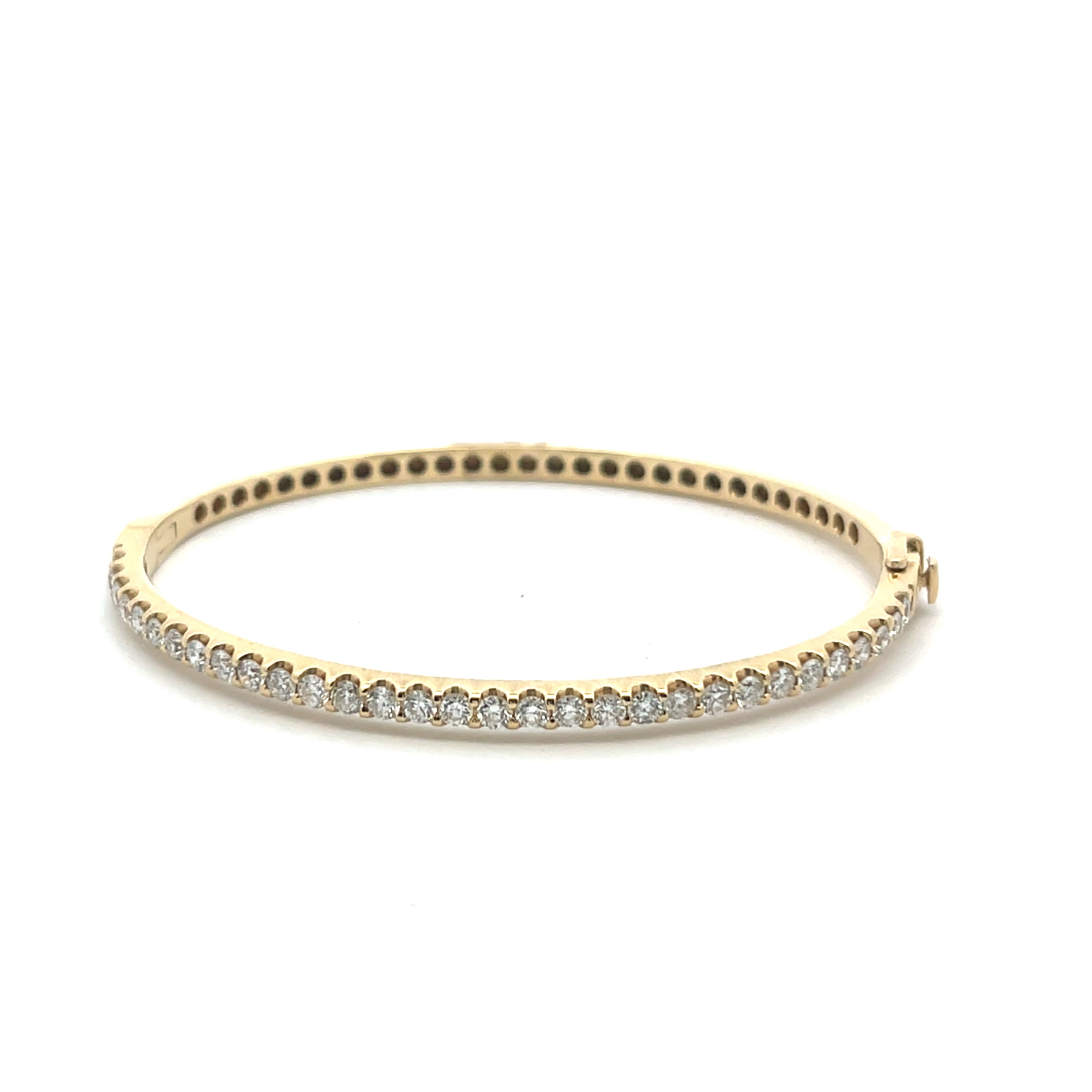 Gold Diamond Tennis Bangle Bracelet