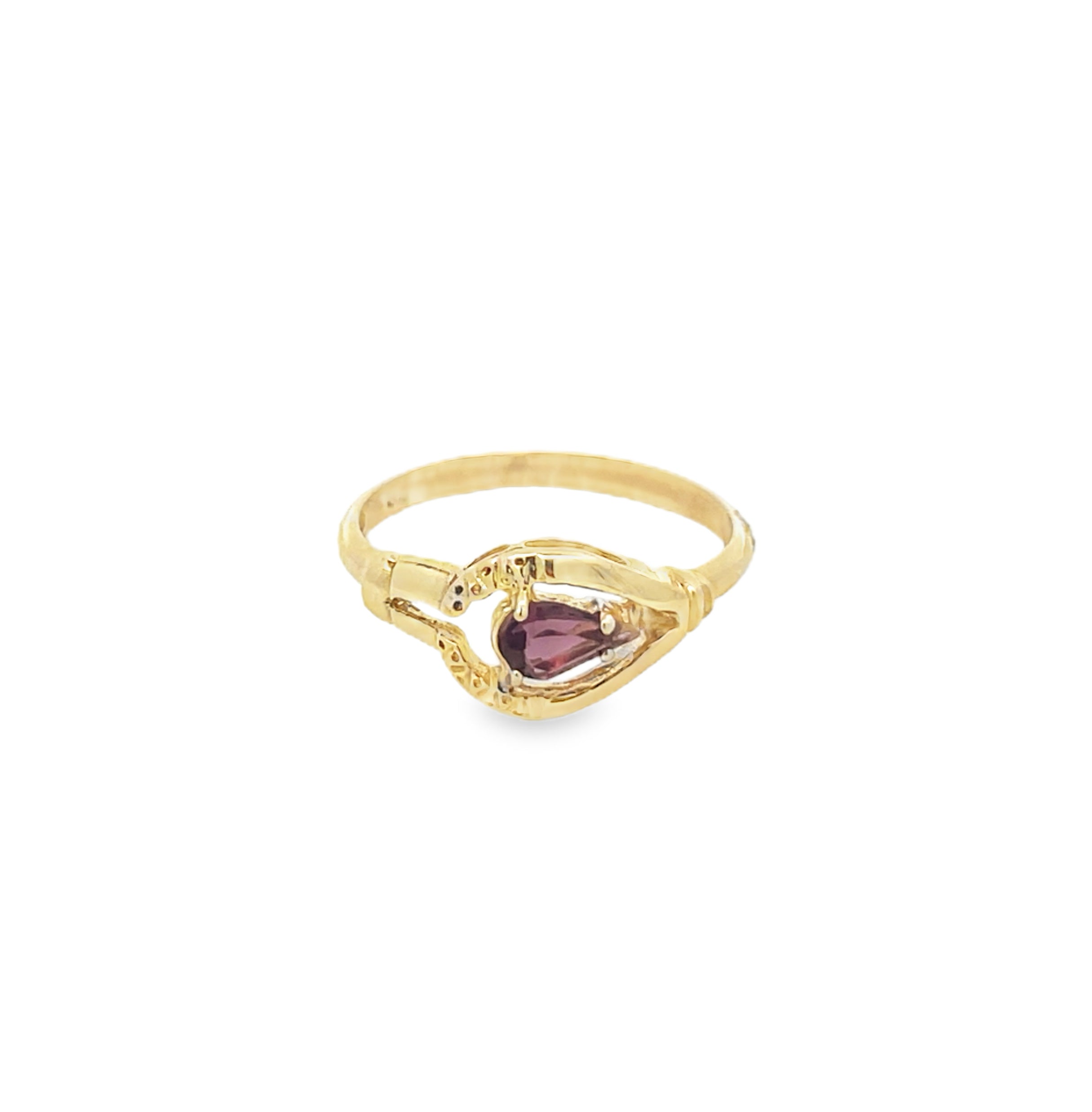 Teardrop 14k Purple Stone